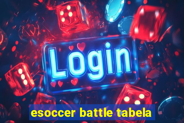 esoccer battle tabela